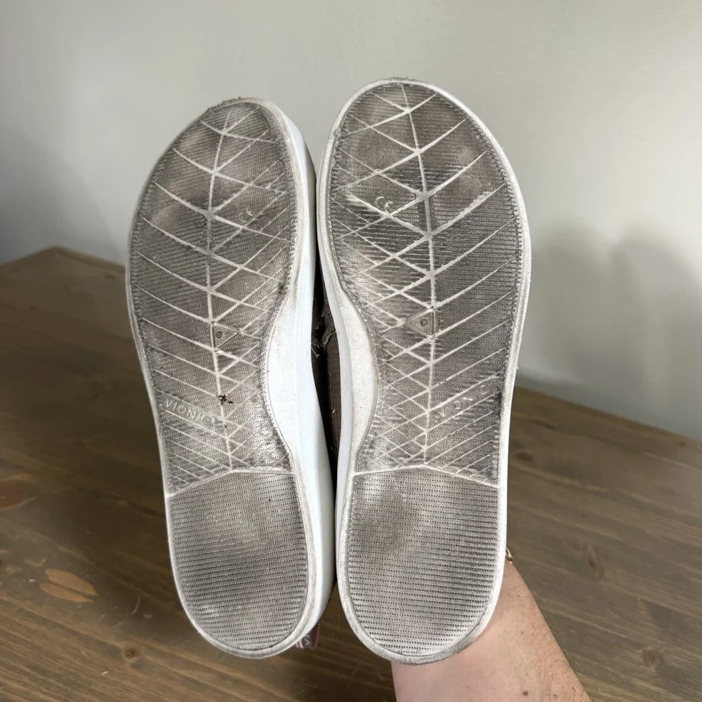 Vionic Beach Womens 8M Brown Corduroy Slip On Malibu Comfort Shoes Flats